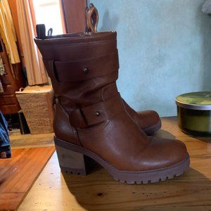MUDD Faux Leather boots worn 1 time